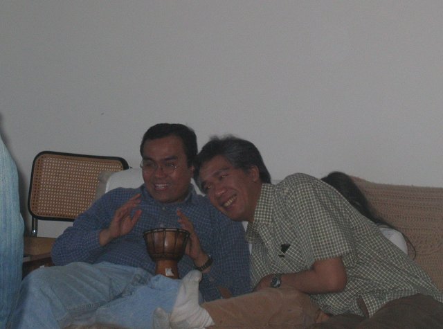 Oom Saiful and Oom Zevi. Teton Ct., Ithaca, New York.