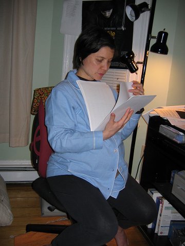 

Two days before delivery. Cindy looks serene.